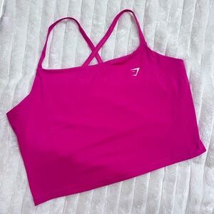 Gymshark Bright Fuchsia Strappy Crop Cami Tank
